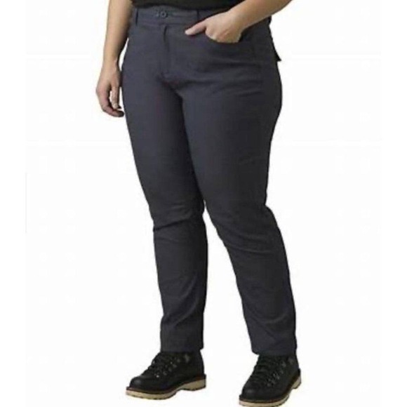 Prana Pants - prAna Halle Straight Pant Plus II Coal Gray 18W/RG 1971032 Hiking Outdoor New